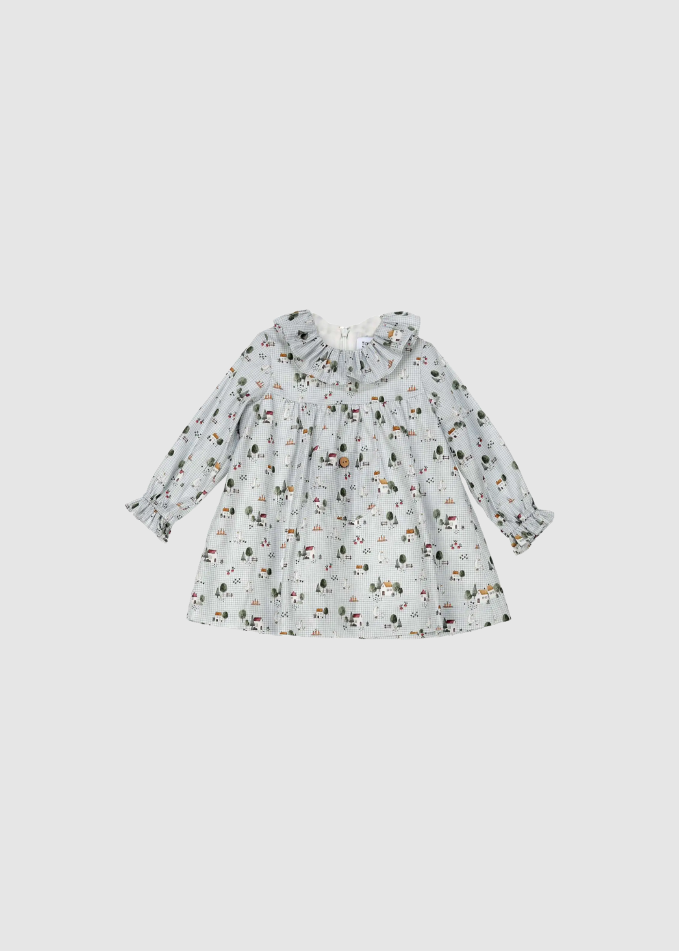 Vestido veggie bolsillo central niña