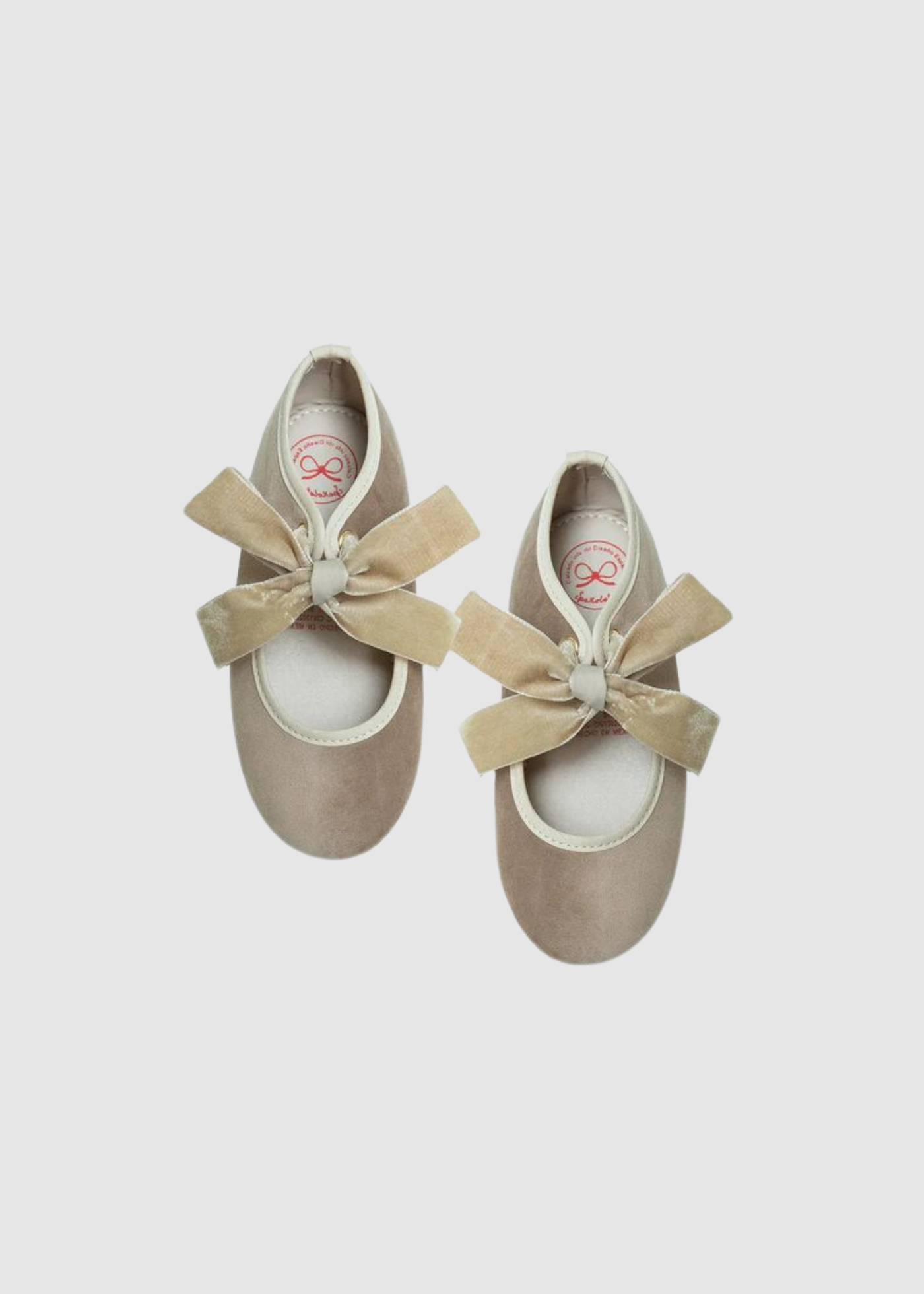 Zapatilla Clásica listón terciopelo Caramelo