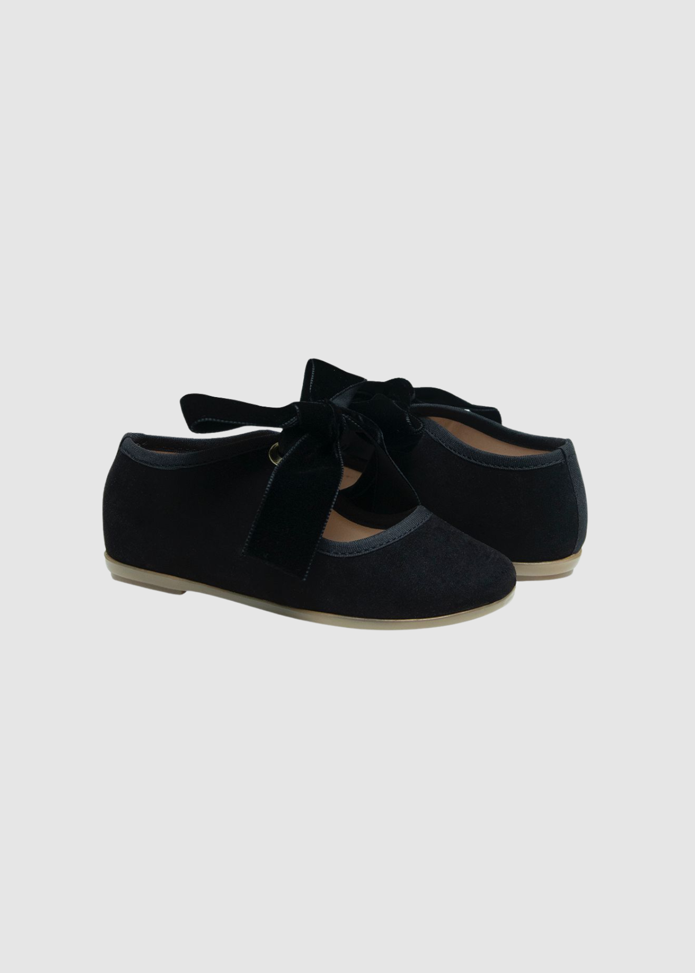 Zapatilla Clasica liston terciopelo Negro