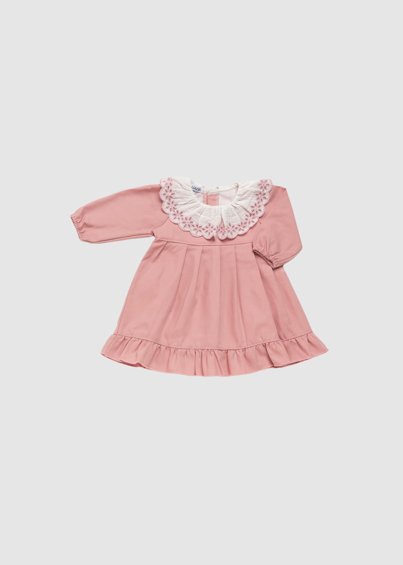 Vestido enterizo 2 volantes puntilla