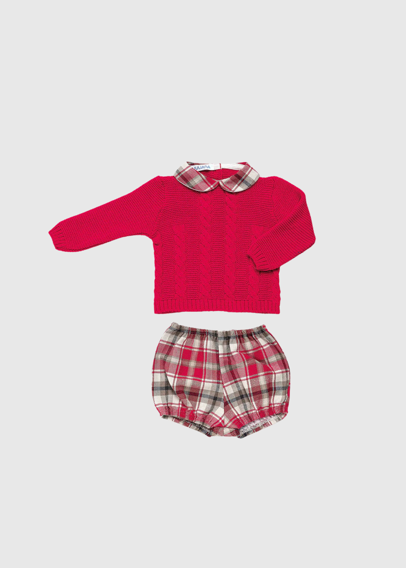 Conjunto pantalon cuadros trenzas