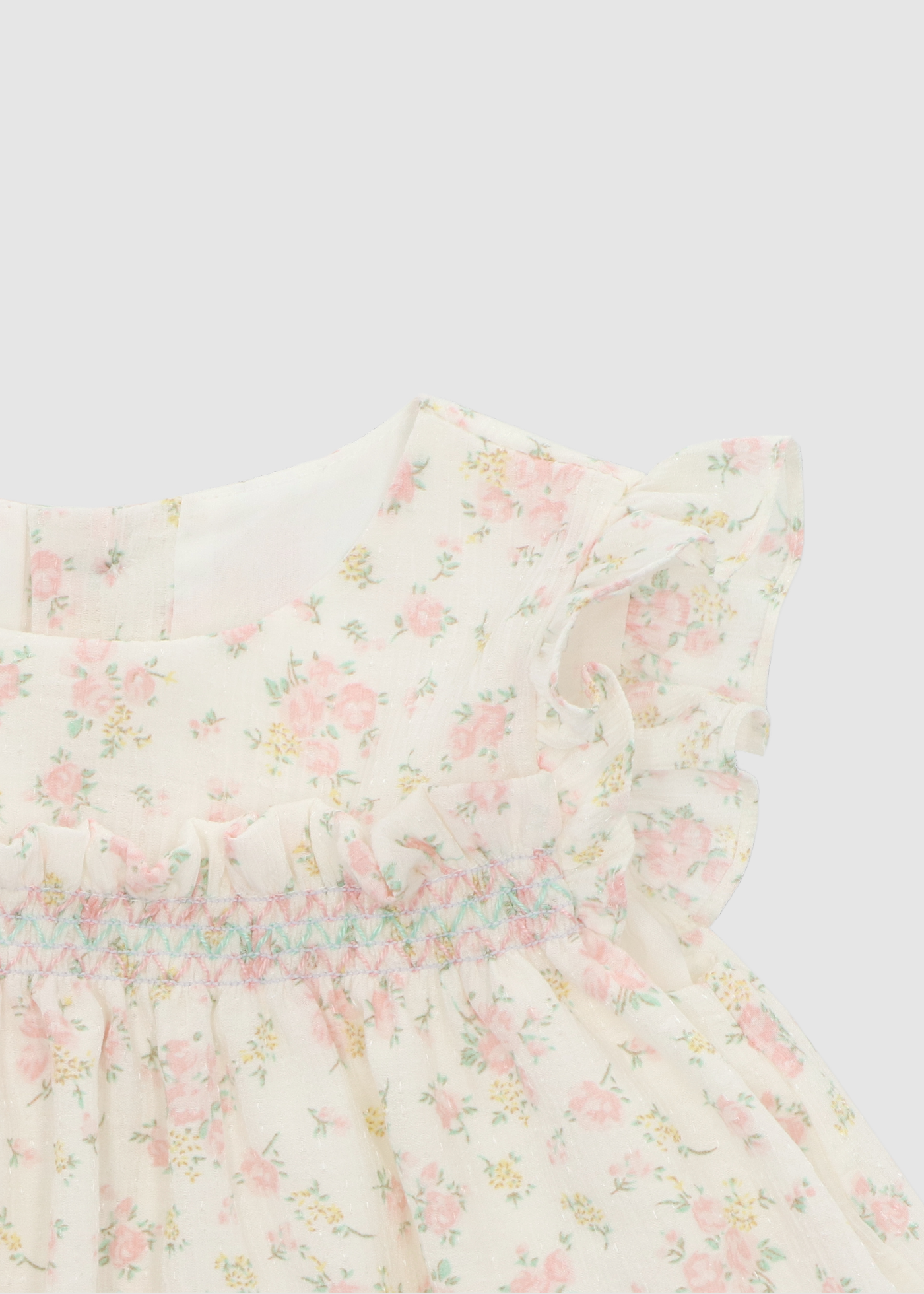 Vestido con Braga Rosa Empolvado