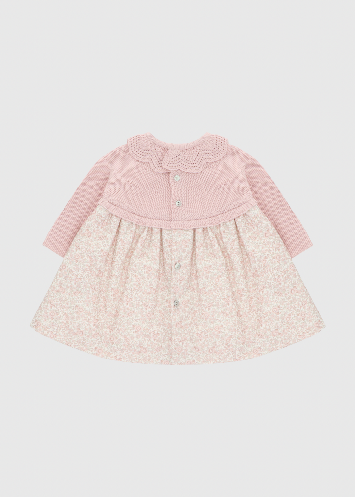 Vestido punto y tela niña Leeds