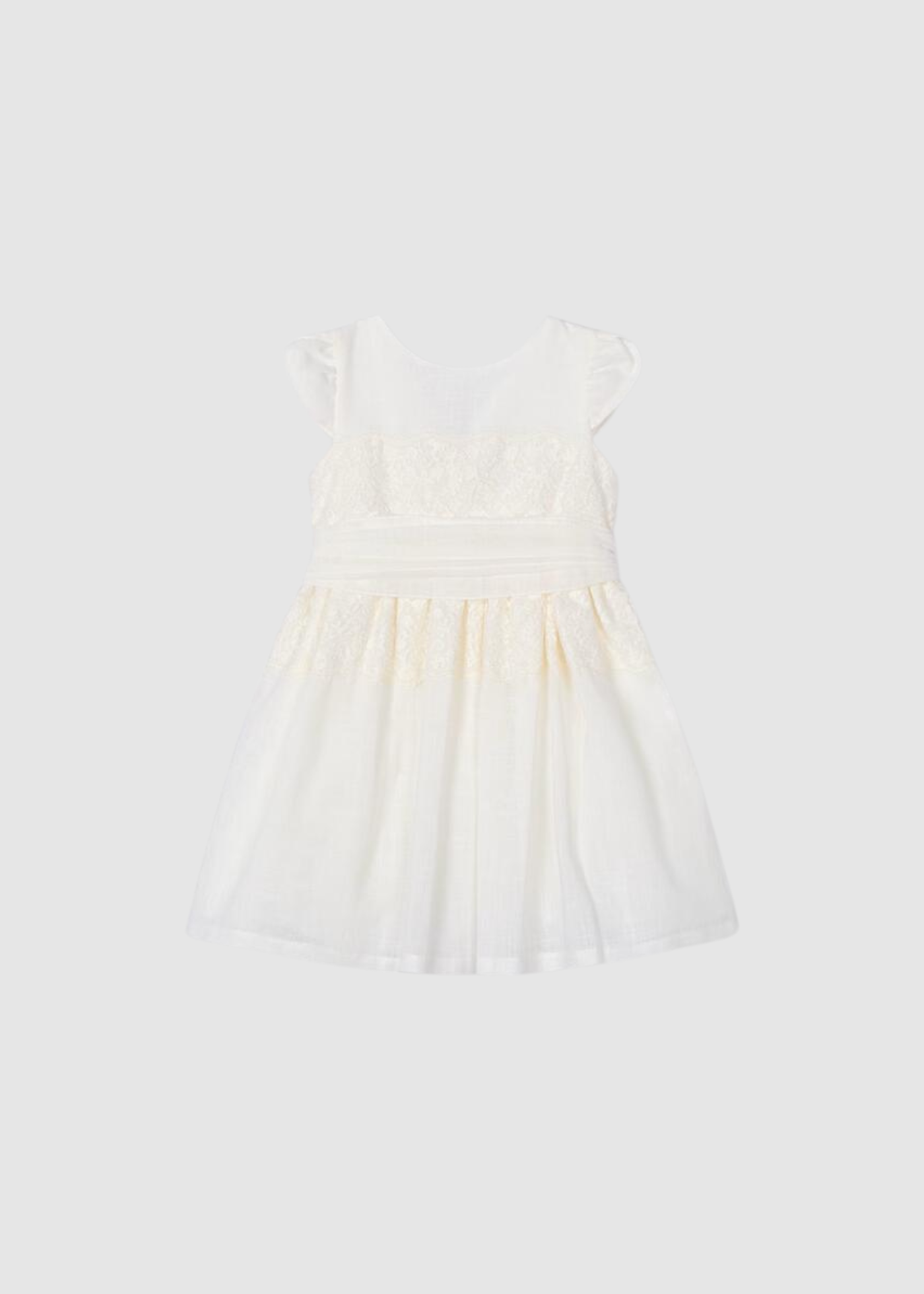 Vestido puntillas Crudo