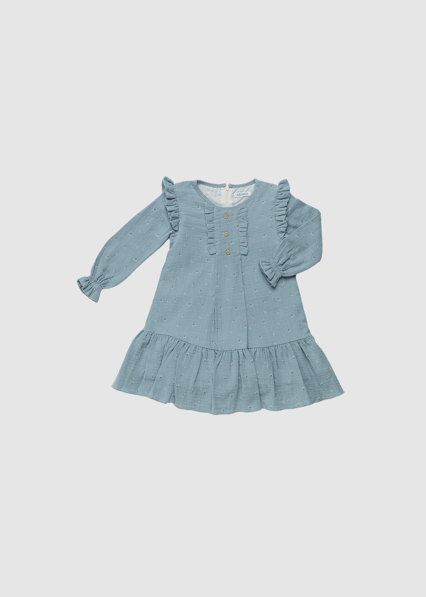 Vestido enterizo azul florecitas