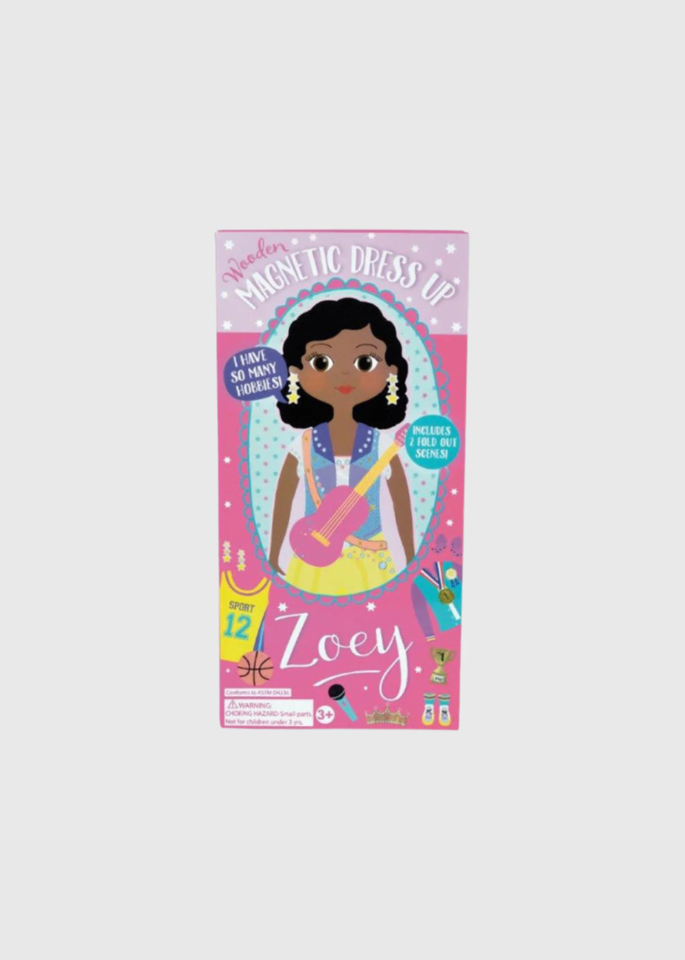 Zoey- Muñeca Magnética de Madera para vestir