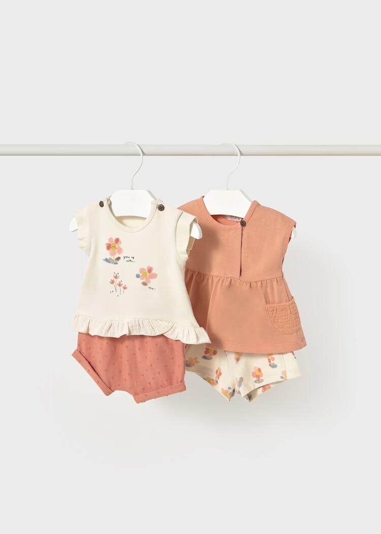 Conjunto Short estampado 2 piezas Peach
