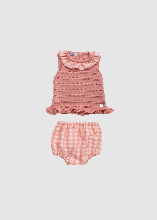 Conjunto Braga Cuadritos Plumeti