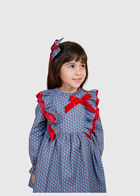 Vestido Flores Rojas