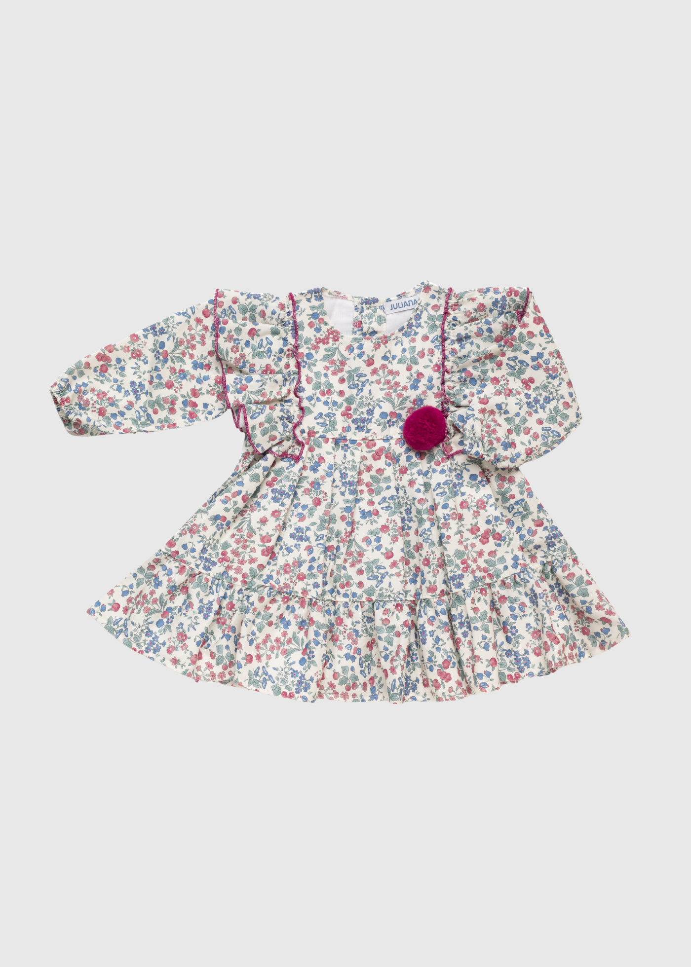 Vestido 2 Volantes Flores