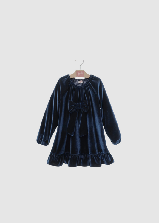 Vestido infantil arte azul