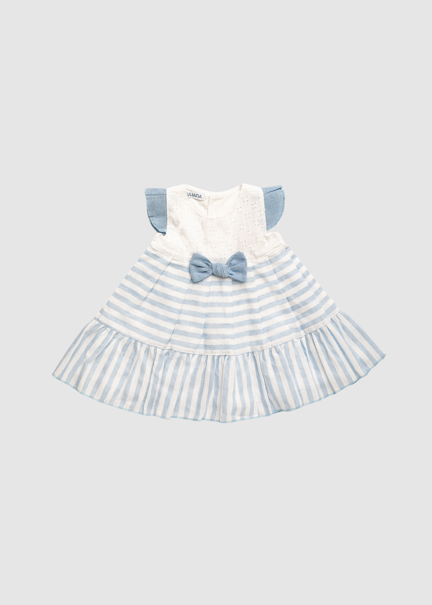 Vestido 2 Volantes Rayado