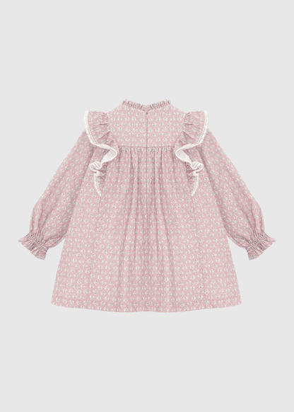 Vestido de Algodón Con Estampado Fantasia