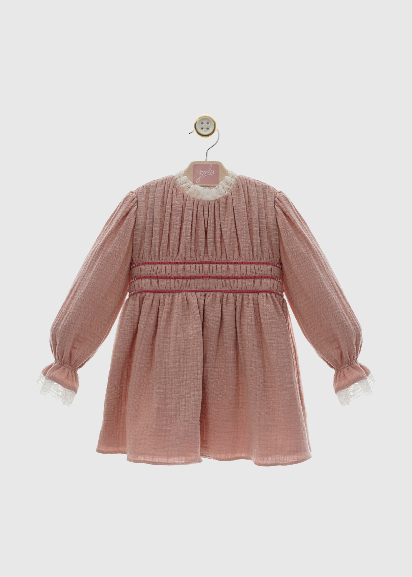 Vestido Rosa Smock