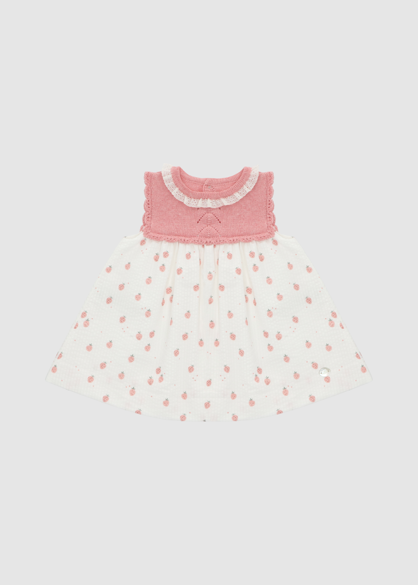 Vestido Combinado De Punto Con Estampado