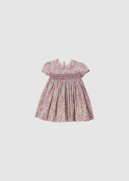 Vestido cerezo bordado a mano niña