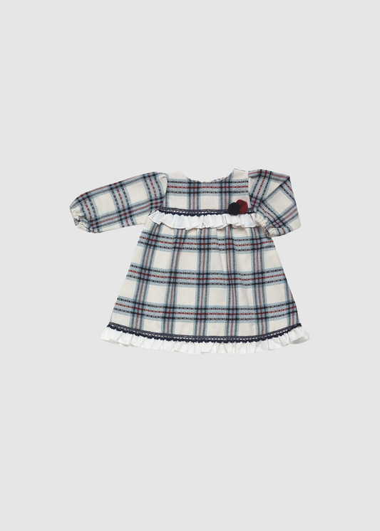 Vestido enterizo pecherin cuadros