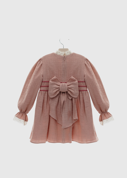 Vestido Rosa Smock