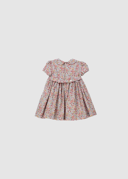 Vestido cerezo bordado a mano niña