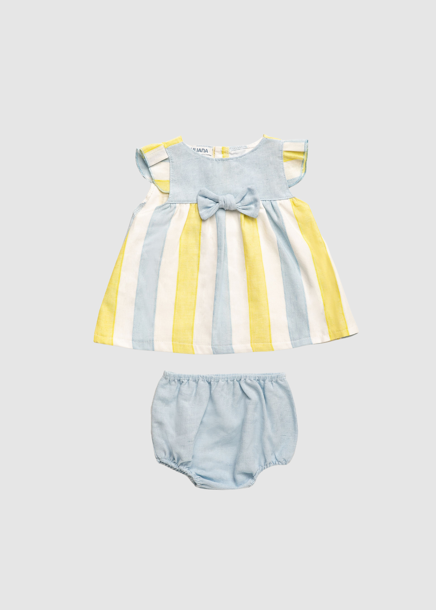 Vestido Corto Con Braga Rayado