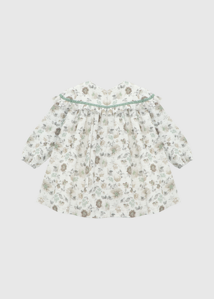 Vestido Floral con Pompon