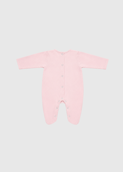 Pelele interlock rosa empolvado