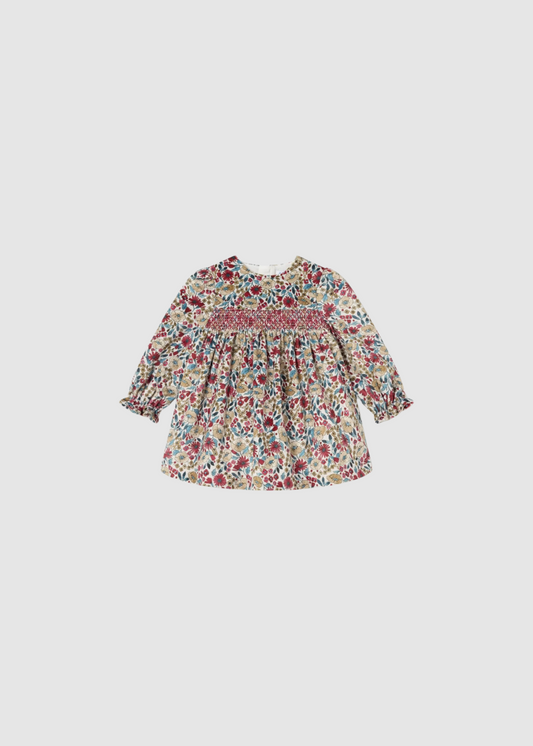 Vestido terciopelo estampado