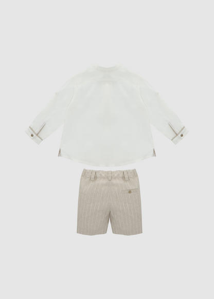 Conjunto Camisa De Lino Y Pantalón Arena