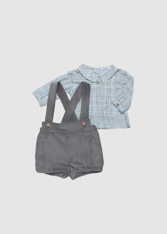 Peto pana con camisa de cuadros
