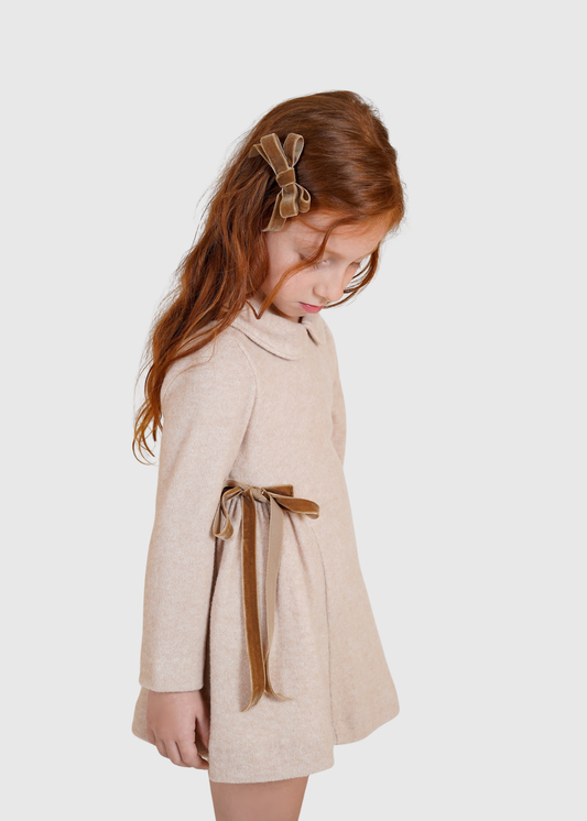 Vestido De Punto Con Moñas