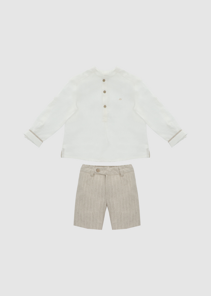 Conjunto Camisa De Lino Y Pantalón Arena