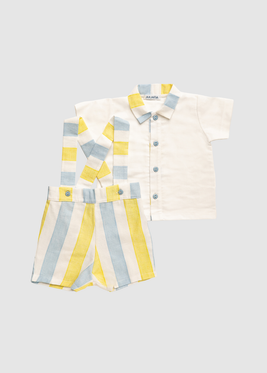 Conjunto Camisa Niño Rayados Tirantes