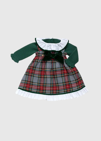 Pichi cuadros con jersey de punto