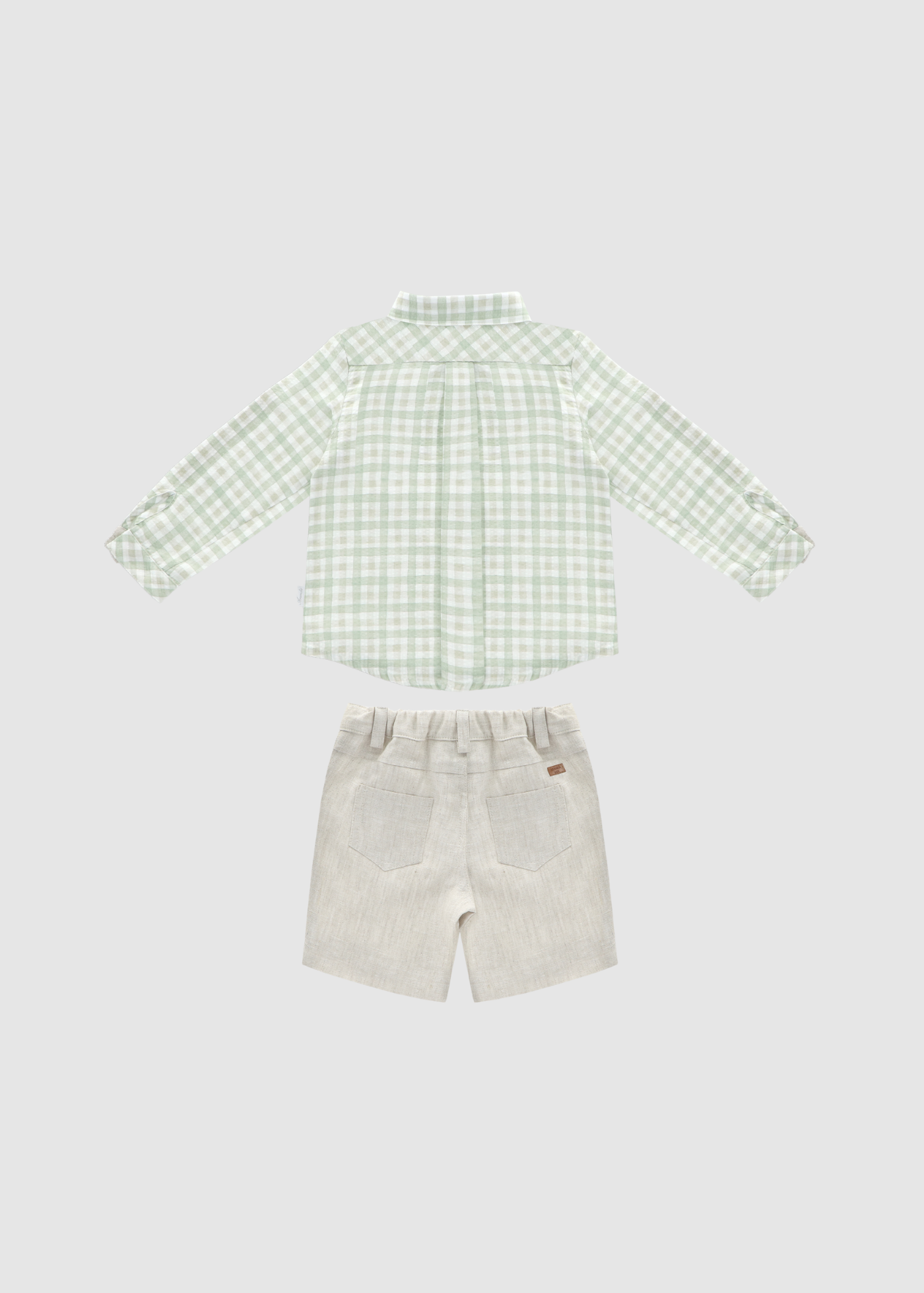 Conjunto De Camisa Y pantalón Lino Verde