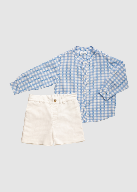 Conjunto Camisa Niño Cuadritos Plumeti