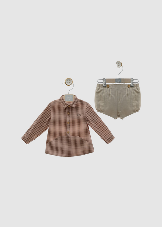 Conjunto bebé pantalón cuadros