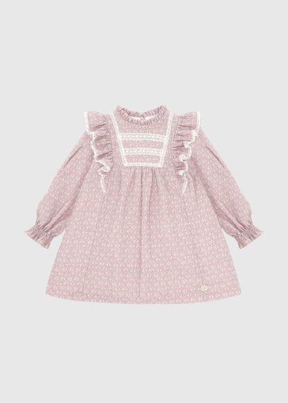 Vestido de Algodón Con Estampado Fantasia