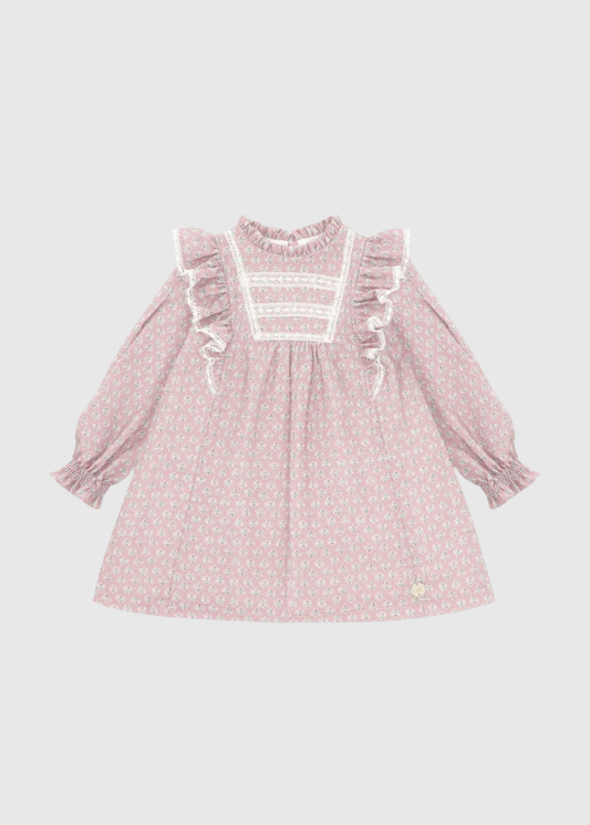 Vestido de Algodón Con Estampado Fantasia