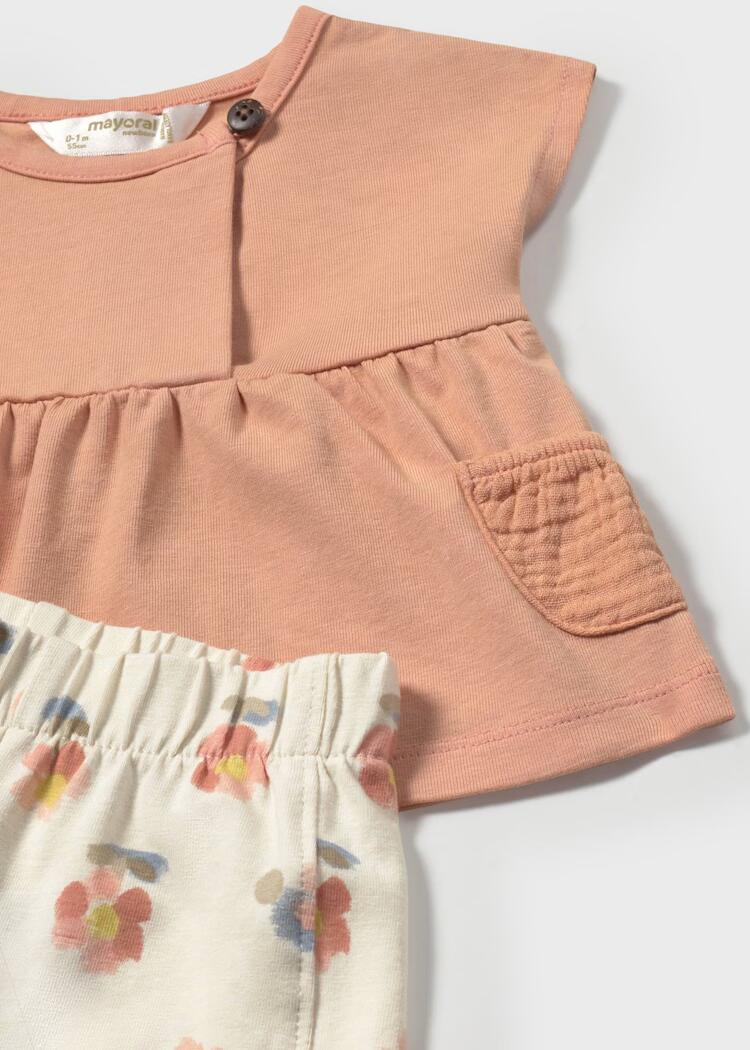 Conjunto Short estampado 2 piezas Peach